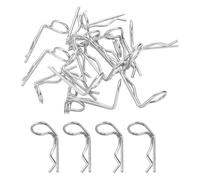 sourcing map 30 clips de cuerpo RC de ángulo de 90 grados doblados con resorte R de 23 x 1,4 x 7 mm para todos los modelos de escala 1/8 1/10 1/12 RC camión oruga de coche, piezas de repuesto