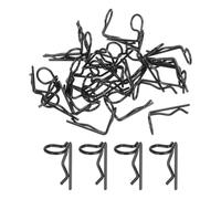 sourcing map 30 clips de cuerpo RC de ángulo de 90 grados doblados y elásticos R pines de 20 x 1,2 x 10 mm para todos los modelos de escala 1/8 1/10 1/12 RC camión oruga de coche, piezas de repuesto