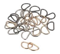 sourcing map 30 clips de hebilla de metal galvanizado en forma de D de 3/8 pulgadas (10 mm), accesorios de costura multiusos para collares de perro, mochilas, correa de cincha, 3 colores