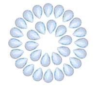 sourcing map 30 cuentas de diamantes de imitación en forma de lágrima de 7 x 10 mm con parte trasera puntiaguda para hacer joyas, adornos de cristal, manualidades, color azul claro