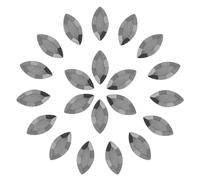 sourcing map 30 diamantes de imitación en forma de ojo de caballo, cuentas de diamantes de imitación de 6 x 12 mm para hacer joyas, manualidades, disfraces, adornos de cristal, color gris oscuro