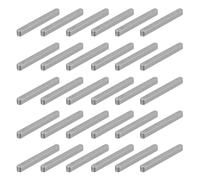 sourcing map 30 llaves de pluma de extremo redondo, 40 x 4 x 4 mm, eje de transmisión de acero al carbono, llaves paralelas surtidas para la industria de sujetadores mecánicos
