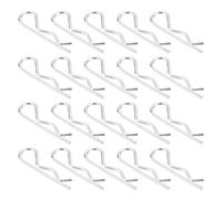 sourcing map 30 pasadores de resorte en forma de R de acero inoxidable 304 de 2,5 mm x 50 mm, clips R para electrodomésticos, equipos deportivos, reparación de mecánicos de automóviles (plateado)