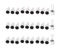 sourcing map 30 Pc Micrófono Electret Inserta 6050 con PCB Pernos Condensador