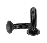 sourcing map 30 pernos de carro, M5 x 20 mm, acero inoxidable 18-8 (304), tornillos de cabeza redonda, tornillo de óxido negro para accesorios de fijación, color negro
