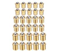 sourcing map 30 piezas de émbolos de resorte de punta de bola de 2 x 3 mm, 3 x 4 mm, 4 x 5 mm, cuentas de posicionamiento de precisión de latón, émbolos de resorte de bola, pestillo de bola para