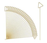 sourcing map 30 soportes para tarjetas de mesa, 5.9 triángulos de metal, clips de alambre para fotos, números de mesa, púas para bodas, fotos, notas, restaurante, dorado