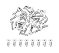 sourcing map 30 tornillos autorroscantes de cabeza plana M4,8 x 19 mm, 410 tornillos autoperforantes de acero inoxidable para tornillo de chapa de metal, color plateado