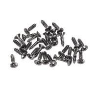 sourcing map 30 tornillos de 3 mm para guitarra eléctrica y bajo, tornillos de montaje para placa de arañazos para guitarra SQ TL, tono negro