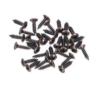 sourcing map 30 tornillos de 3 mm para guitarra eléctrica y bajo, tornillos de montaje para placa de arañazos para guitarra SQ TL, bronce rojo