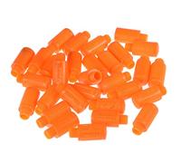 sourcing map 30 Uds. Silenciador neumático de plástico 1/4 PT naranja | Silenciador de línea de aire de escape