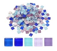 sourcing map 300 azulejos de mosaico de vidrio, 300 g, cuadrados, de cristal, suministros de manualidades, azulejos de cerámica para manualidades, marcos de fotos a granel, macetas, decoración