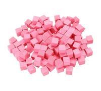 sourcing map 300 bloques de madera para manualidades, cubo de madera maciza sin terminar de 1 cm, bloque cuadrado en blanco para proyectos de manualidades, regalos personalizados, color rosa