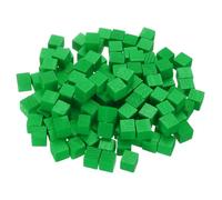 sourcing map 300 bloques de madera para manualidades, cubo de madera maciza sin terminar de 1 cm, bloque cuadrado en blanco para proyectos de manualidades, regalos personalizados, color verde