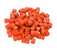 sourcing map 300 bloques de madera para manualidades, cubo de madera maciza sin terminar de 1 cm, bloque cuadrado en blanco para proyectos de manualidades, regalos personalizados, naranja