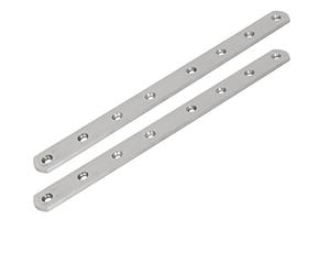 sourcing map 300mmx25mmx4mm Placas De Reparación De Fijación Plana Recta De Acero Inoxidable, Soportes 2Pcs