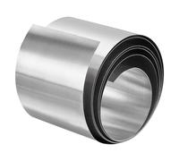 sourcing map 304 Inoxidable Acero Lámina Rollo, 0,4mm x 50mm x 1M Pulido Acabado Metal Tira Placa Hoja para Manualidades, Electrónico Equipo, Plateado Tono