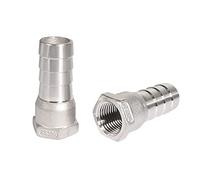 sourcing map 304 Inoxidable Acero Manguera Púa Montaje Acoplador, 20mm Púa X G1/2 Hembra Rosca Tubo Adaptador