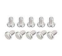 sourcing map 304 Inoxidable Acero Máquina Tornillos, 50uds M3x5mm Ranurada Transmisión Unión Cabeza Tornillo Pernos