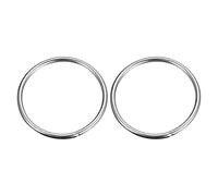 sourcing map 304 Inoxidable Acero O Anillos, 2uds 80mm(3,15") Exterior Diámetro 5mm Grosor Multiusos Metal Soldado O-Anillo Redondo Anillo
