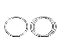 sourcing map 304 Inoxidable Acero O Anillos, 3uds 50mm (1,97") Exterior Diámetro 4mm Grosor Multiusos Metal Soldado O-Anillo Redondo Anillo