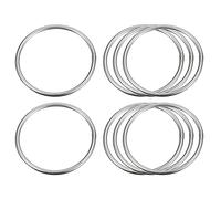 sourcing map 304 Inoxidable Acero O Anillos, 8uds 50mm(1,97") Exterior Diámetro 3mm Grosor Multiusos Metal Soldado O-Anillo Redondo Anillo