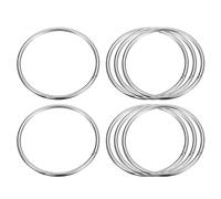 sourcing map 304 Inoxidable Acero O Anillos, 8uds 60mm(2,36") Exterior Diámetro 3mm Grosor Multiusos Metal Soldado O-Anillo Redondo Anillo