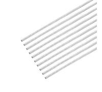 sourcing map 304 Inoxidable Acero Redondas Varillas, 0,8mm x 250mm Sólido Eje Varillas para Bricolaje Artesanía Modelo Coche Helicóptero Avión, Paquete de 10