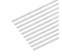 sourcing map 304 Inoxidable Acero Redondas Varillas, 3mm x 350mm Sólido Eje Varillas para Bricolaje Artesanía Maqueta Coche Helicóptero Avión, Paquete de 10