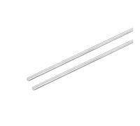 sourcing map 304 Inoxidable Acero Redondas Varillas, 3mm x 400mm Sólido Eje Varillas para Bricolaje Artesanía Modelo Coche Helicóptero Avión, Paquete de 2