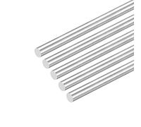 sourcing map 304 Inoxidable Acero Redondas Varillas, 8mm x 400mm Sólido Eje Varillas para Bricolaje Artesanía Modelo Coche Helicóptero Avión, Paquete de 5