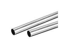 sourcing map 304 Inoxidable Acero Redondo Tubo 10mm OD 0,2mm Pared Grosor 300mm Longitud 2uds