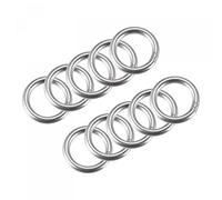 sourcing map 304 Inoxidable Acero Soldado O Anillo 20mm(0.79") Exterior Diámetro 3mm Grosor 20 Piezas
