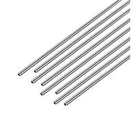 sourcing map 304 Tubo redondo de acero inoxidable 2 mm OD 0,3 mm espesor de pared 250 mm longitud tubo recto sin costura 8 piezas