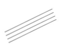 sourcing map 304 Varillas Redondas Acero Inoxidable, 6 mm X 400 mm Varilla Eje Sólido para Bricolaje Modelo Coche Helicóptero Avión, Paquete de 4