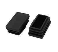 sourcing map 30mm x 50mm Plástico Rectangular Tapón Tubo Insertable Apoya Ciego 2 Piezas