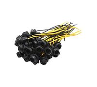 sourcing map 30Pcs 2 Cables Conector de Goma T10 W5W portalámparas Bombilla LED Luz Cuña para Coche