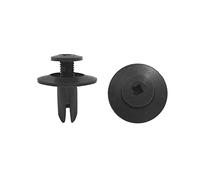 sourcing map 30Pcs 6mm 12mm Grapa Vehículo Clip Panel Alfombrilla Tapicería Tornillo Plástico Negro