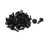 sourcing map 30Pcs 7mm Agujero Moldura De Coche Grapa De Retención Tornillo Plástico Negro Clip para Bandeja de Maletero