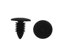 sourcing map 30Pcs Clips Del Panel Tablero Remache De Plástico 9mm Agujero Ajuste Coche Negro Tipo Empuje Parachoques Recortar