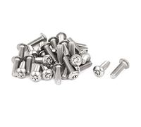 sourcing map 30pcs M5x16mm 304 Cabeza de botón de acero inoxidable