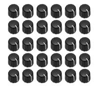 sourcing map 30Pcs Perilla Giratoria De Potenciómetro De Plástico Inserte El Eje 6mm 15X13,5 mm