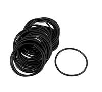 sourcing map 30uds 39mm X 1,9mm Arandelas Anillo de Sellado Juntas Tóricas de Goma NBR Resistentes al Calor Negro