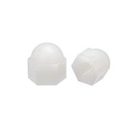 sourcing map 30Uds M6 Tapa Tuerca para Tornillos Pernos Nylon Blanco