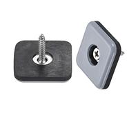 sourcing map 30x30x5,5mm Muebles Pies Deslizador Deslizamientos Atornillables Silla Piernas Protector PTFE 12 Piezas