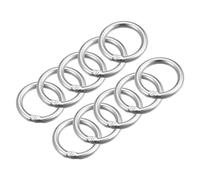 sourcing map 316 Inoxidable Acero Redondo Anillo Soldado Junta Tórica 15mm(0.59") ID 3mm Grosor 10uds