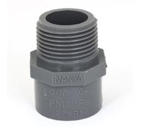 sourcing map 32 mm rosca macho para tuberías de PVC tubo recto de repuesto adaptador gris