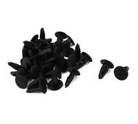 sourcing map 32 Pcs Remache Plástico Negro Panel Clip 3mm X 5mm X 13mm para Parachoques de Coche