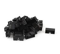 sourcing map 32 pzs 2.54mm Tono 2 5 10-Pin Macho IDC Caja Zócalo Cabezal Conector