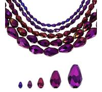 sourcing map 328 cuentas de cristal de lágrima, 3 x 5 mm, forma facetada, cristal AB para collares, pulseras, aretes, bricolaje, joyas, manualidades, suministros para hacer manualidades, chapado en